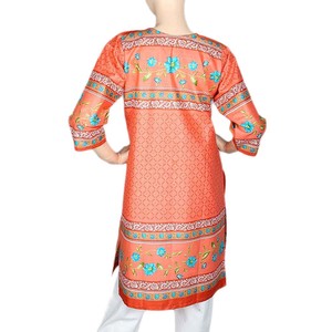 Kurti de algodón estampado para mujer - Color melocotón - Product Image 2