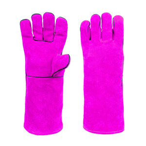 Gants de soudage en cuir de vachette de qualité supérieure, résistants à l'abrasion, à la chaleur et aux flammes, pour les travaux lourds - Product Image 4
