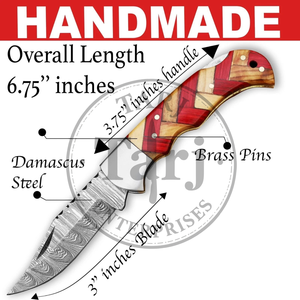 Cuchillo Plegable de Acero Inoxidable Damasco al por Mayor B2B, Navaja de Bolsillo con Etiqueta Privada OEM, Envío Directo, Superafilado, Más Vendido para Camping y Bricolaje - Product Image 4