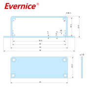 Usinage CNC Boîtier en aluminium anodisé Boîtier d'instrument électronique en métal Boîtier PCB Boîte de jonction