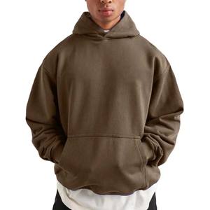 Tendance Vêtements pour Hommes Haute Qualité Streetwear Hoodies Poids Lourd 500gsm Personnalisé Hoodies Drop Shoulder Boxy Fit Hoodie - Product Image 1