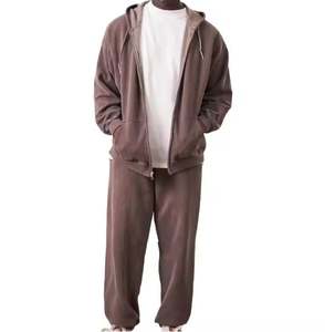 Chándal Ligero de Talla Grande con Lavado Ácido, Informal, Sólido, 100% Algodón, Diseño Único, Ropa Estampada de Invierno en Venta al por Mayor - Product Image 6