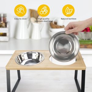 Bol d'alimentation personnalisé facile à nettoyer pour chiens et chats 2024 nouveauté bol d'alimentation pour animaux de compagnie en bois acheter à un coût raisonnable - Product Image 5