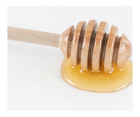 Cuchara de miel de haya de madera maciza para el hogar, extracción y mezcla de miel líquida, cucharón de miel de madera hecho a mano