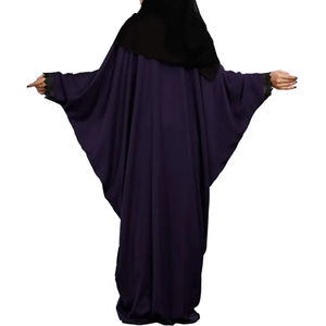 Abayas Elegantes de Algodón Chifón 100% para Mujer, Vestido Islámico Modesto Largo de Talla Grande, Ropa Musulmana, Vestido de Novia, Venta al por Mayor - Product Image 2