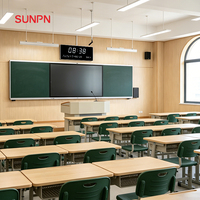 SUNPN PoE 메탈 LED 디스플레이 디지털 벽시계 NTP 네트워크 타임 서버 (병원/학교 시간 동기화 시스템용)