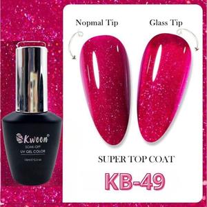 Kween Hot Pink Glitter Gel Nail Polish-Bright Holographic Iridescent Sparkle Soak-Off Gel 1 กก. - Product Image 4