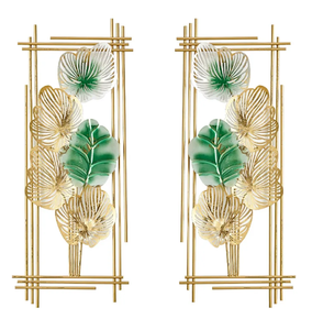 AK latón decorativo Metal flor diseño moderno lujo Metal pared arte para decoración del hogar tapices - Product Image 1