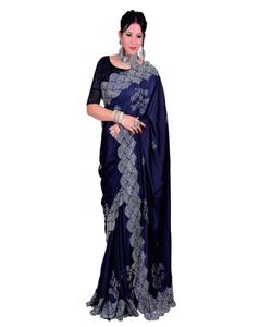 Auto conçu fête porter Designer soie brodé Saree avec chemisier pièce marché de gros bas prix en vrac Sari dames porter 500 Alphanumero - Product Image 6