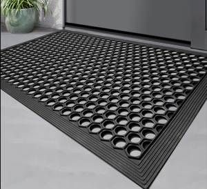 Tapis de sol en caoutchouc industriel moderne de 10mm avec un design creux de drainage facile pour un usage domestique usines ateliers hôtels cuisines - Product Image 1