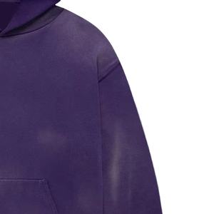 เสื้อฮู้ดผ้าฝ้ายเทอร์รี่สำหรับผู้ชายเสื้อฮู้ดแบบกำหนดเองใหม่2025ซักกรดแบบวินเทจพื้นฐานสำหรับฤดูหนาว - Product Image 5