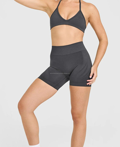 Women's High Quality Solid Lightweight Breathable Waterproof Skinny Fit <b>Halter</b> <b>Neck</b> <b>Bra</b> Short Yoga Set Streetwear Quick Dry - Product Image 3