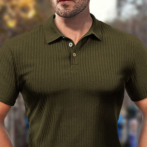 Camisetas de manga corta informales de secado rápido para hombre, moda de verano, 220 gramos de algodón orgánico, diseño de estampado sólido, cadenas de suministro ágiles - Product Image 3