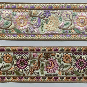 Colorful Floral Embroidered Lace for Business Style for Clothing <b>Shoes</b> <b>Bags</b> Gifts - Product Image 1