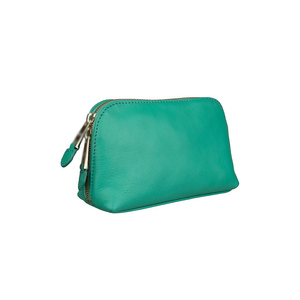 Dompet wanita modis, dompet genggam kulit asli wanita, proteksi RFID, ritsleting kayu, multi-kompartemen, tas kosmetik penggunaan harian - Product Image 3