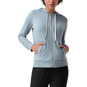 4-Way Stretch Zip-up Slim Fit Ligero Correr Sin costuras Tallas grandes Mujeres Cottony-Soft Workout Chaqueta atlética Chaqueta de yoga - Product Image 1