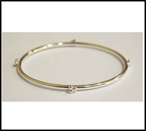 Plata 925 Triple Dot Bangle Jewelry Design Fábrica al por mayor en Tailandia - Product Image 2