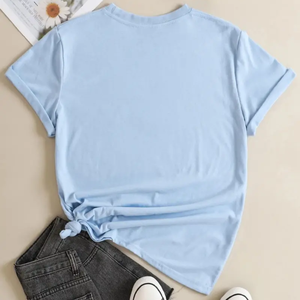 2023 surdimensionné femmes T-Shirts haute qualité 100% coton personnalisé cou Design de mode Logo décoration vente chaude au Vietnam - Product Image 5