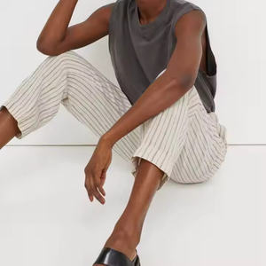 Logotipo personalizado Hombres Mujeres Pantalones de chándal Pantalones de algodón de impresión Pantalones de chándal de pierna ancha de cintura alta Precio al por mayor - Product Image 2