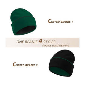 Bonnet d'hiver haut de gamme en tricot, chaud, doux, extensible, personnalisable OEM, unisexe, pour usage décontracté en extérieur - Product Image 3