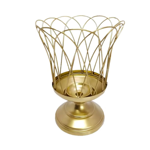 เชิงเทียนทรงดอกบัว T-Lite สำหรับตกแต่งบ้านสำหรับเทศกาลอีสเตอร์ที่ทำจากโลหะเงาวาว - Product Image 2