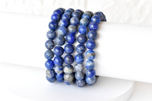 Hot Selling Blue Color Lapis Lazuli 8mm Round Natural Crystal Beaded <b>Healing</b> <b>Bracelet</b> for Meditation Jewelry - Product Image 3