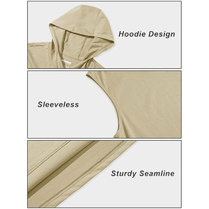 Sweatshirts sans manches décontractés pour hommes Sweatshirts à capuche légers et respirants pour l'entraînement de fitness Jogging Vente en gros de gym stylée - Product Image 5