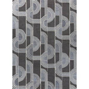 Alfombra de Lana y Viscosa Hecha a Mano Tra-15041, Diseño Ivory Pathways, Rectangular 9x12, para Pasillo, Tejido Artesanal para Adolescentes - Product Image 1