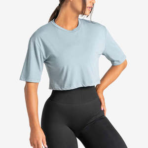 Camisetas Deportivas Cortas para Gimnasio 2026, Camisetas de Moda Personalizadas al por Mayor, Camiseta de Manga Corta para Mujer, Ropa de Yoga - Product Image 1