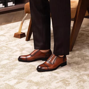 รองเท้าหนังวัวแท้สำหรับผู้ชาย ทนทาน เหมาะสำหรับใส่ทำงาน ใส่ในโอกาสทางการ พื้นรองเท้าทนต่อการสึกหรอ ใช้ได้ทุกวันสำหรับเดินทางไปทำงาน - Product Image 3