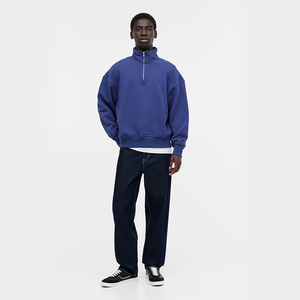 Sudadera para hombre adulto superventas, Color sólido, manga larga, secado rápido, cuarto de cremallera, manga completa, sudaderas de gran tamaño para hombre - Product Image 1