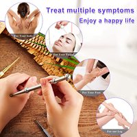 Outil de Massage de réflexologie faciale stylo d'acupuncture manuel en acier inoxydable stylo d'acupuncture rétractable en acier inoxydable à Double tête