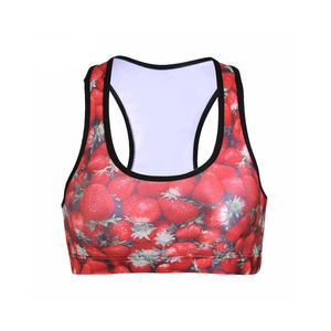Sports Bra Crop <b>Top</b> for Ladies Quick Dry Sublimated Print <b>Strappy</b> Spandex Gym Fitness Yoga Lightweight Plus Size Haus Industries - Product Image 5
