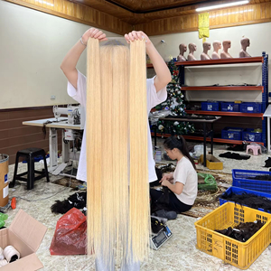 Vente en gros Tendance 2024 Blonde BoneStraight Bundles Raw Cheveux humains vietnamiens pour les têtes d'entraînement pour les femmes noires Modèles féminins - Product Image 1