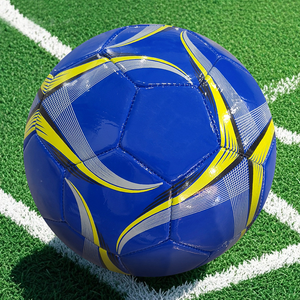 Ballon de football cousu à la machine à prix avantageux, ballon de football personnalisé imprimé, taille 5 pour la promotion publicitaire - Product Image 1