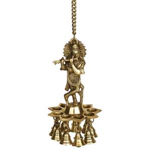Lámpara Colgante Krishna de Calidad de Exportación con Campanas, Hecha de Latón Resistente para Decoración del Hogar, de Proveedor Indio - Product Image 2