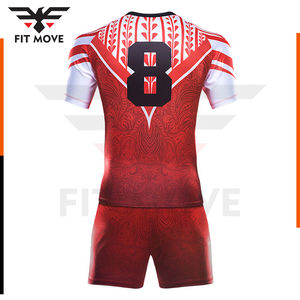 เครื่องแบบรักบี้สำหรับผู้ชายเครื่องแบบรักบี้พิมพ์สีฟ้าพิมพ์ซับลิเมชันตามสั่งมาใหม่ - Product Image 4