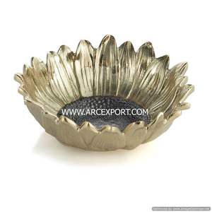 Cuencos de servicio decorativos con diseño de hojas de árbol, vajilla marrón con estilo de lujo, nuevo diseño - Product Image 3