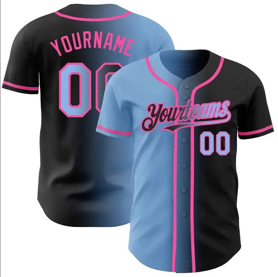 Oem Sublimation Plain Blank Baseball Jersey T Shirt Custom Baseball Jerseys for Men