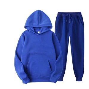 2024 Latest Design Solid Color <b>Men</b> Blank Plus Sizes Hoodies <b>Pullover</b> <b>Men</b> Sports Design Own logo Casual Hoodies with Pant Set - Product Image 1