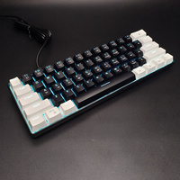 Mini 60% mise à niveau rvb rétro-éclairé 61 touches clavier d'ordinateur de bureau Ultra-compact Kailh Axis marque LED sensation mécanique ergonomique nouveau