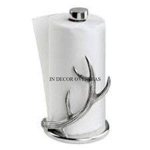 Silver Shiny Polished Excellent Quality Metal Made Unique Fancy Designer Paper <b>Towel</b> Holder Kitchenware And <b>Bathroom</b> Usage - Product Image 2