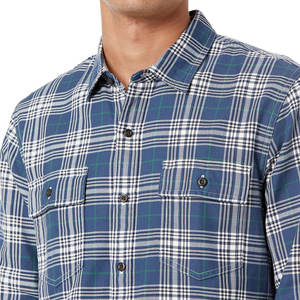 Camisa Formal a Rayas con Botones, Blusa de Vestir Moderna a Cuadros para Negocios, Cuello en Contraste, Texturizada, Ropa Social para Hombre de Oficina - Product Image 6
