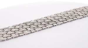 8.42 Carat 7 Row Diamond Link <b>Bracelet</b> Crafted in Solid 925 Sterling <b>Silver</b> Plated <b>Bracelet</b> for Women's - Product Image 4