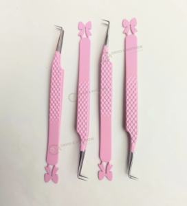 Pince à cils à 90 degrés avec logo personnalisé en violet, nouveau design d'arc avec outils de cils de marque privée personnalisables - Product Image 5