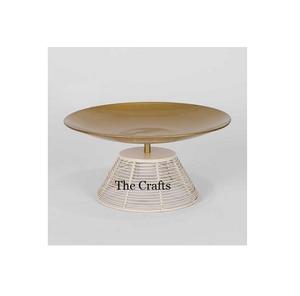 Juego de diferentes tamaños de 2 soportes para servir aperitivos de pastel Servidor de pastel de madera con tapa de alambre de hierro y perilla de madera - Product Image 4