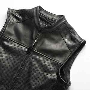 Veste en cuir sans manches de luxe nouveau Design chaud et coupe-vent meilleur vêtements d'extérieur réglable pour l'hiver 100% gilet en cuir véritable pour hommes - Product Image 2