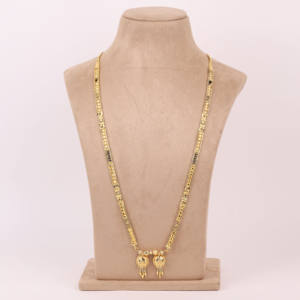 Mangalsutra chapado en oro, temporada de bodas, Mangalsutra para mujer, joyería tradicional, cobre y latón chapado en oro laminado - Product Image 1