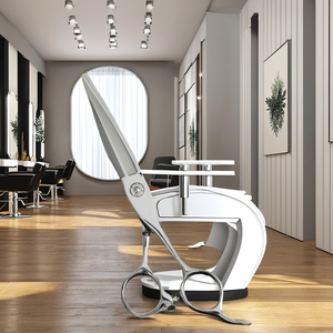 Tijeras de Barbero Profesionales Stahlmann Pro de Alta Calidad, Acero VG10, Mango de Acero, Punta Redonda, Hoja Ancha, para Cabello - Product Image 3