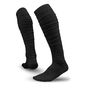 Vente en gros de chaussettes de conception de couleur blanche simple et solide personnalisées OEM de football américain chaussettes de couleur blanche personnalisées 2024 - Product Image 5